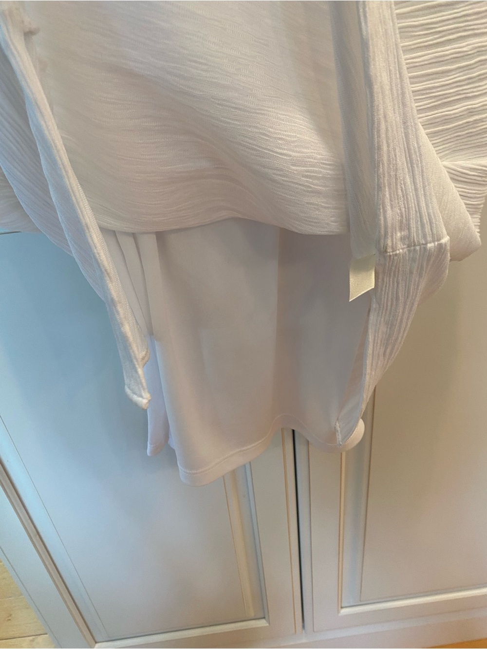 I Heart Ronson White Cold-Shoulder Textured Mini Dress - Picture 3 of 4